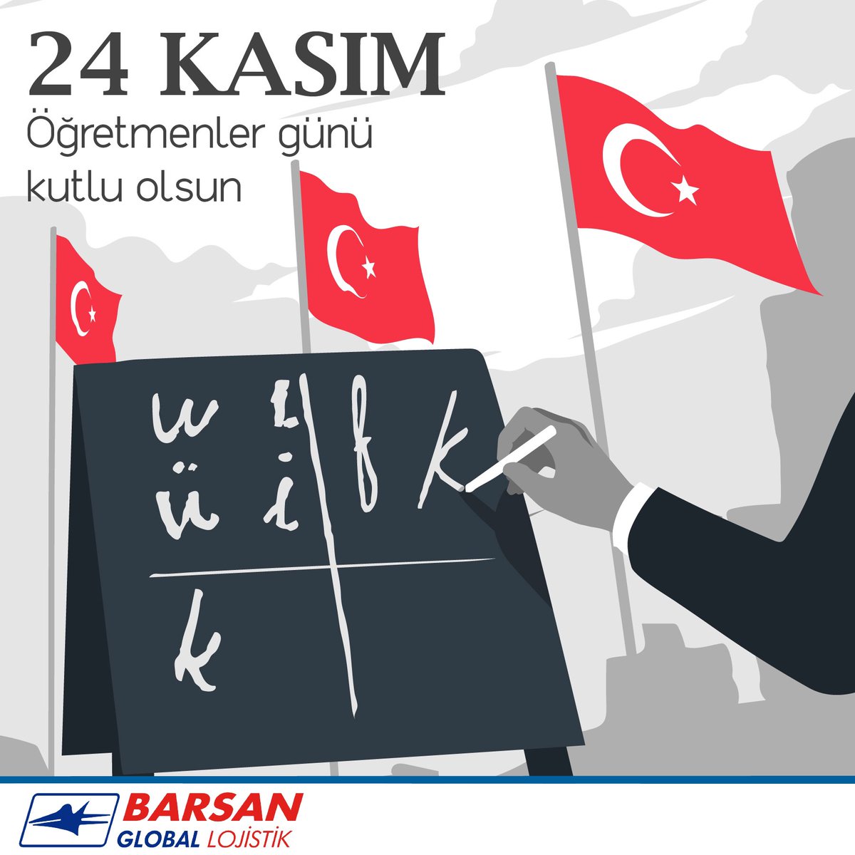 Tüm öğretmenlerimizin #24KasımÖğretmenlerGünü kutlu olsun.

#24kasım #öğretmenlergünü #barsangloballojistik