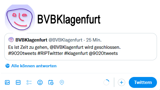 @BVBKlagenfurt wird #twitter verlassen #RIPTwitter #TwitterIsDead - Man kann nur zustimmen, überlege mir auch schon zu gehen.