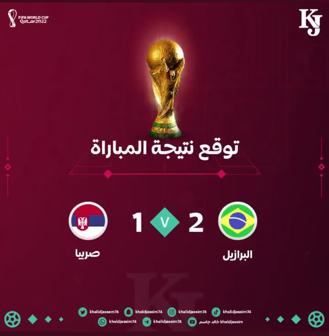 hadeel_allami's tweet photo. @khalidjassem74 مع اني اتوقع اكثر للبرازيل https://t.co/yvggzdFTOL
