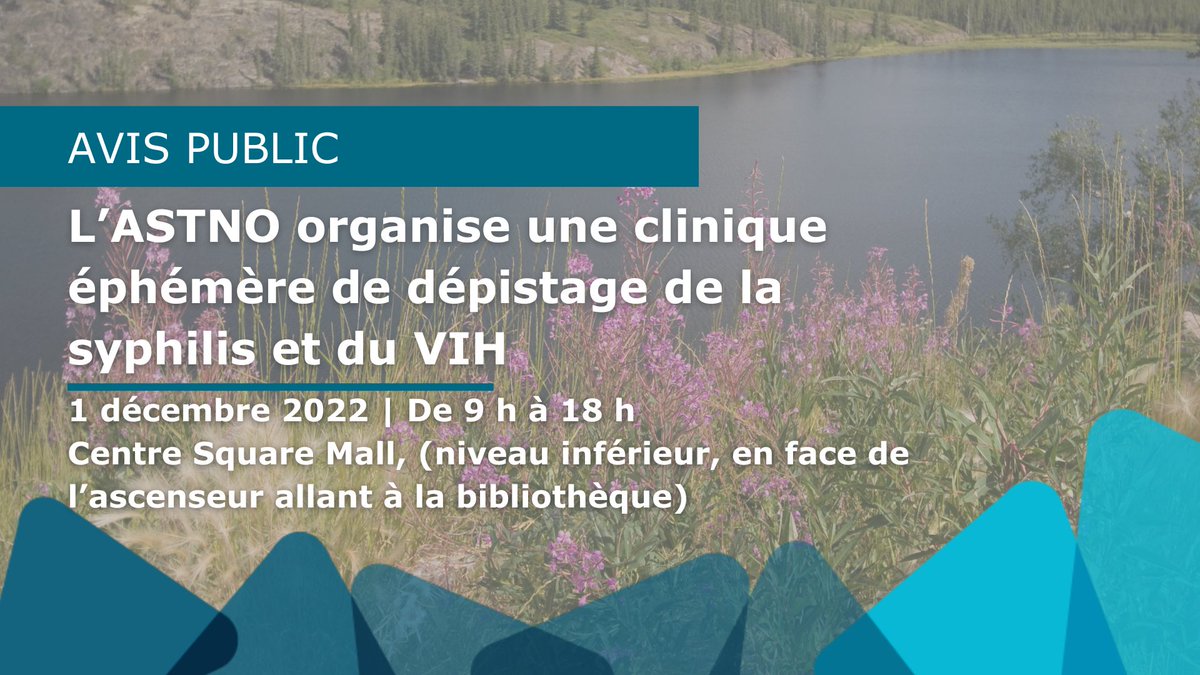 (1/2) À l’occasion de la Journée mondiale du sida (1er décembre), ASTNO organise une clinique éphémère à Yellowknife où les personnes peuvent passer un test de dépistage rapide des ITS sans rendez-vous. Tous les résidents sont invités à venir pour obtenir des informations ou -