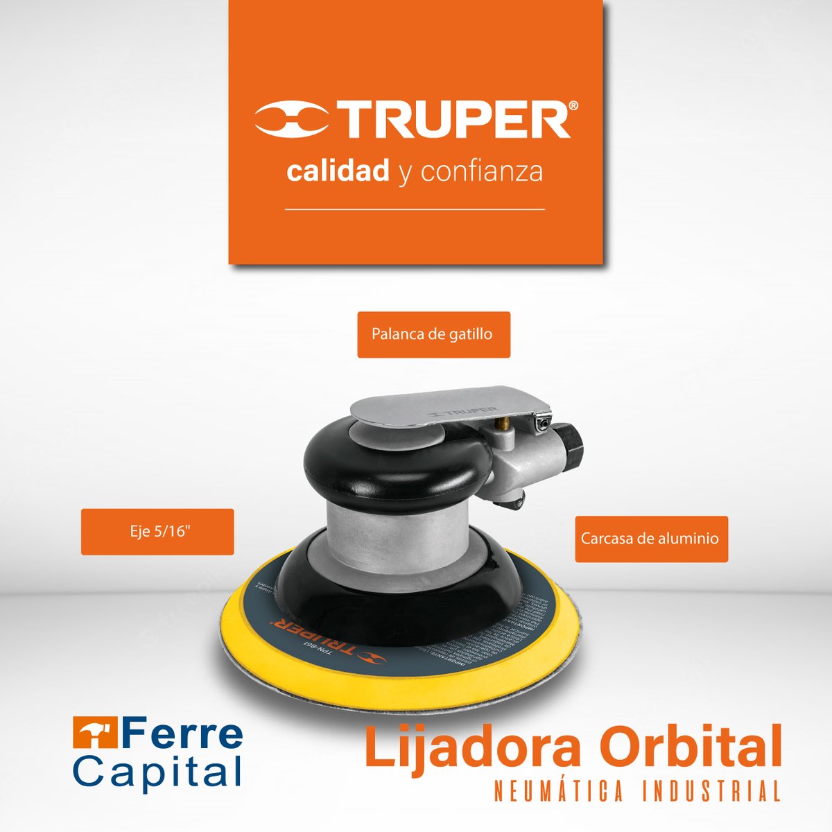 LIJADORA ORBITAL NEUMÁTICA INDUSTRIAL 6", TRUPER
#construccion #arquitectura #diseño #construcci #architecture #hogar #construction #ingenieria #obra #design #casa #obras #decoracion #arquitectos #remodelacion #proyectos #ingenieriacivil #constructora #interiordesign #ferreteria