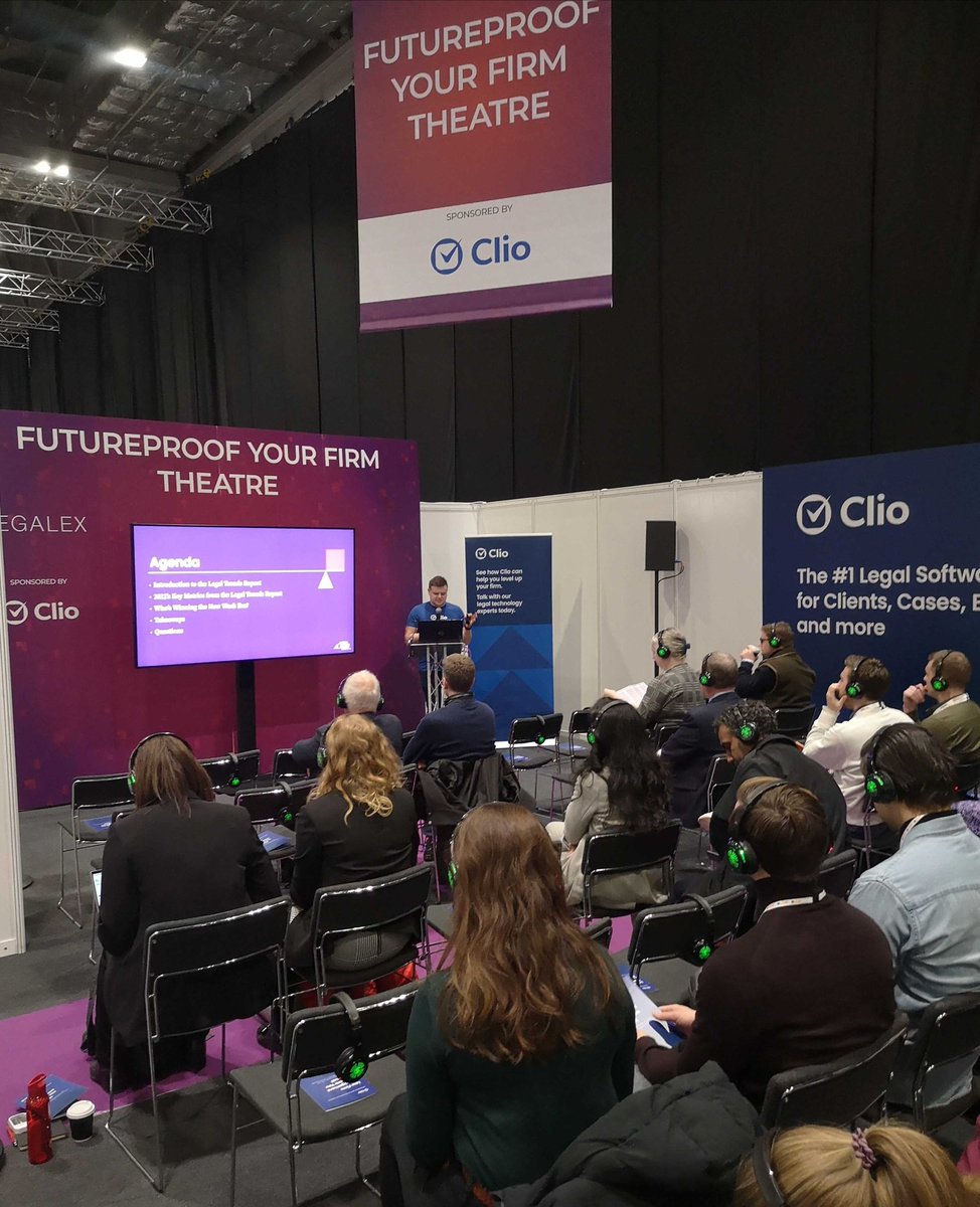 KarlKohlmann's tweet photo. What a great couple of days in #London representing @goclio at this years @LegalexShow. I was delighted to be asked to speak about our 2022 LTR, channeling my inner @JoshuaLenon 🇬🇧🙌⚖️☁️ https://t.co/ZCASA30GnN