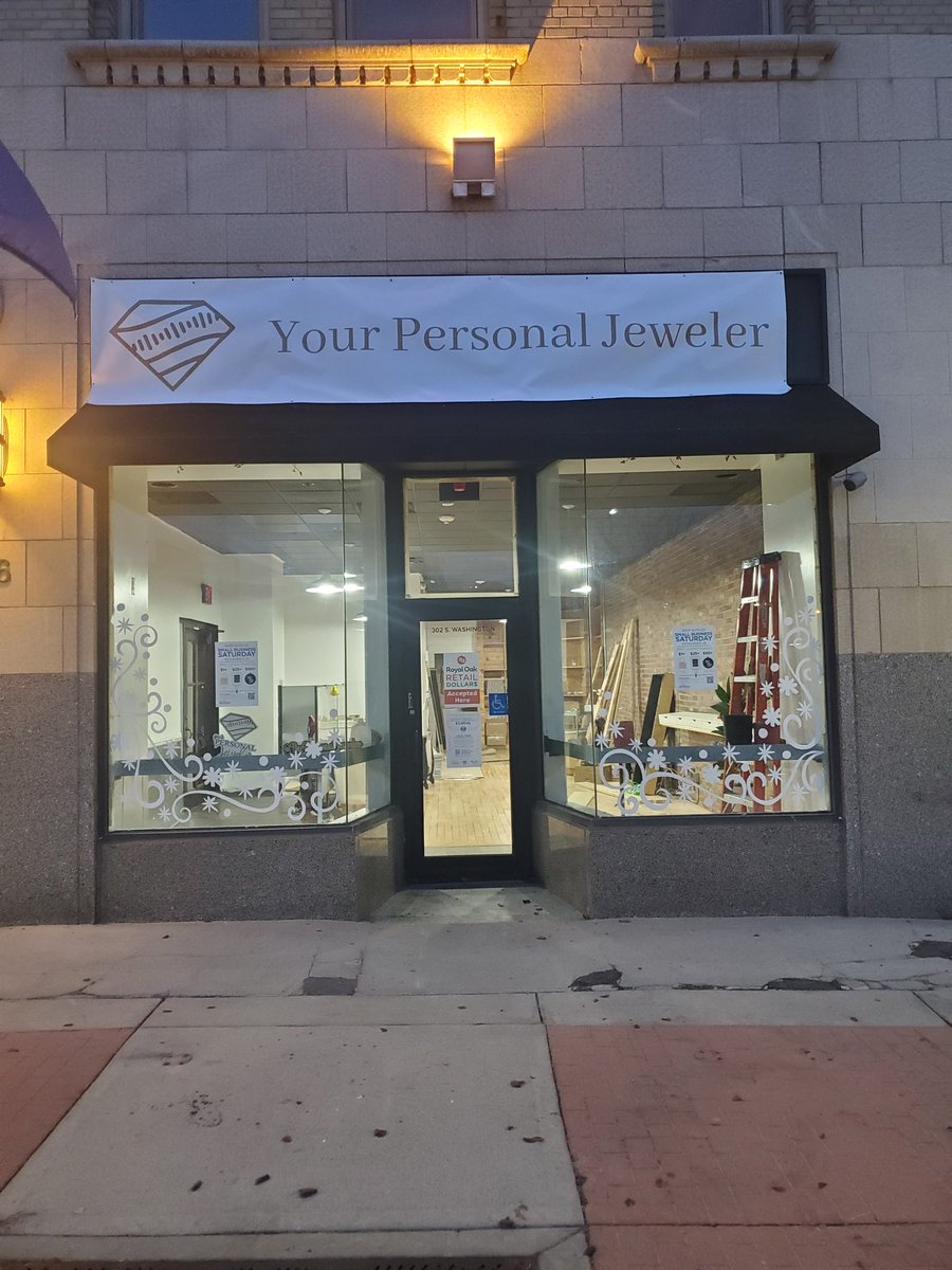 Temporary banner up, almost show ready.