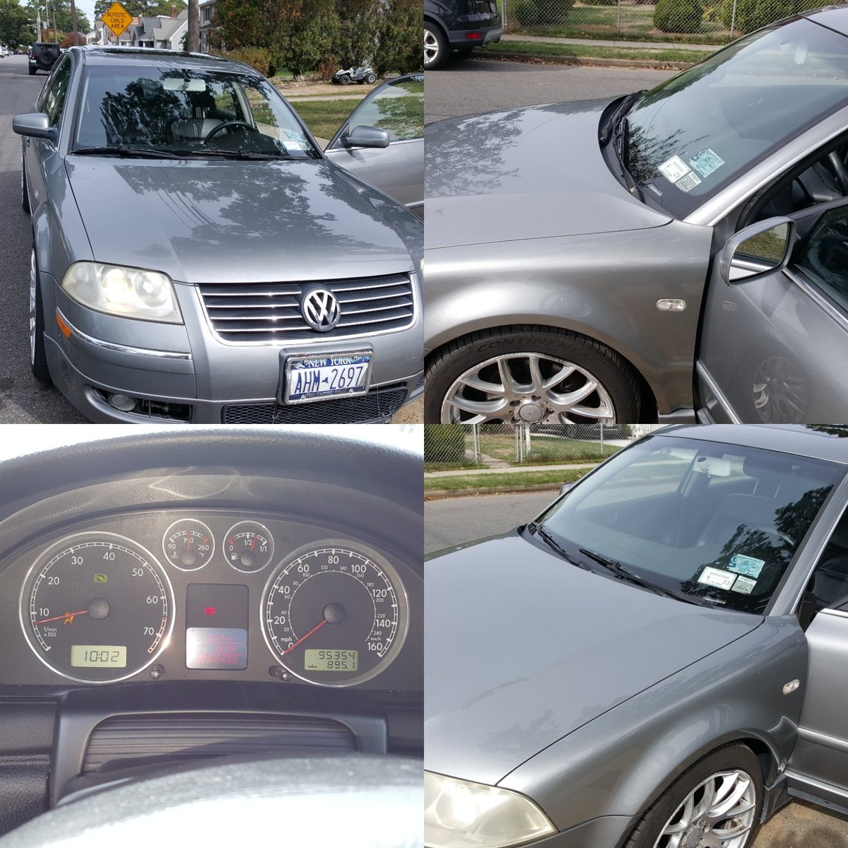 bedell_sandra's tweet photo. #newyorkcarforsale #carforsale 2002 Volkswagon passat grey turbo 94000 milesEibach and H&amp;R springs
Koni FSD shocks 
APR stage one ecu remap -  horsepower/torque boost

Miro 111 wheels with  Continental DWS extreme contact tires
 rare VW factory body kit cash 5700 send pm https://t.co/JuqBZLno9B