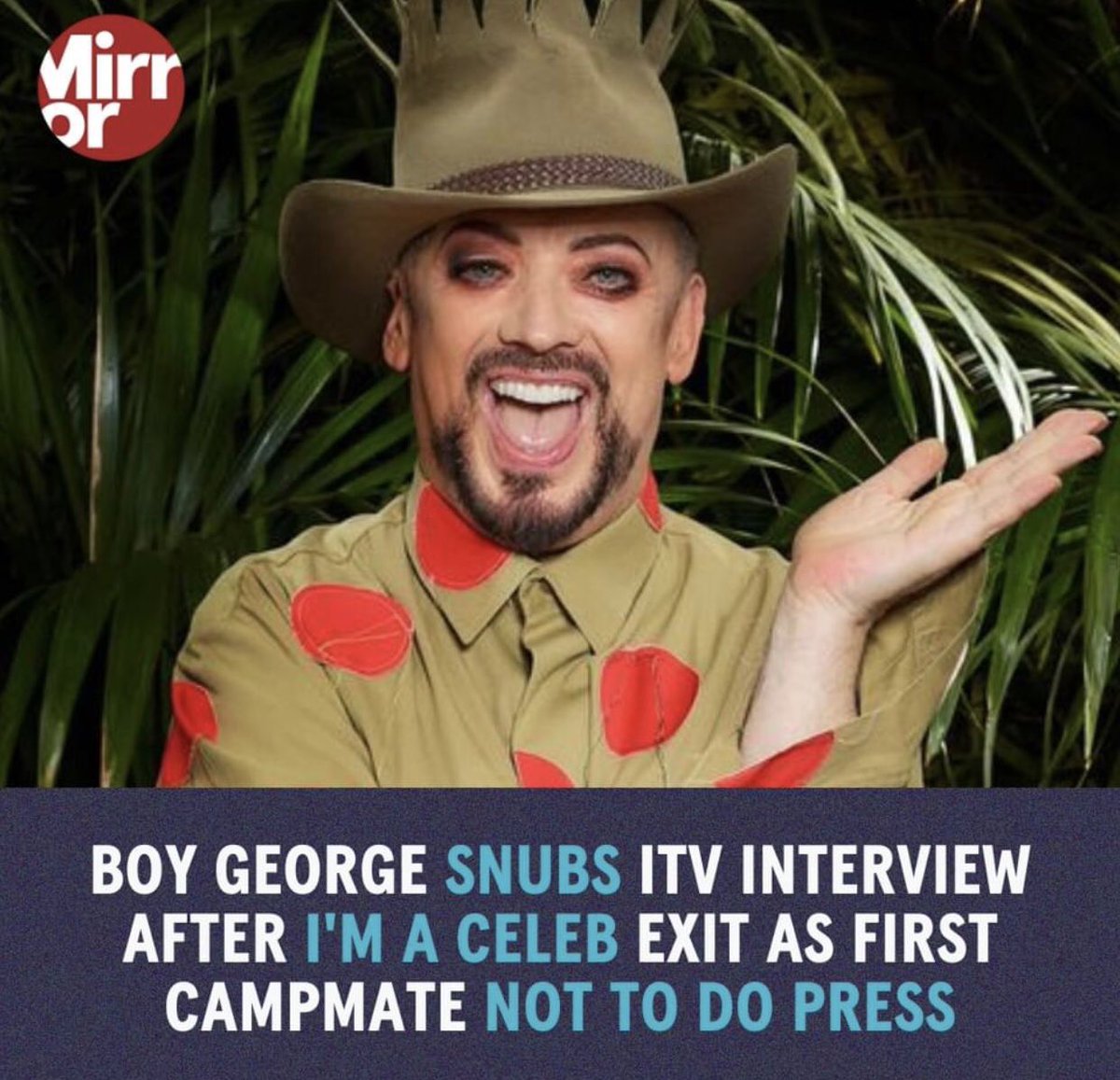 stagemypage's tweet photo. @antanddec …is this a repeat series?!!!! You should have had a challenge for Boy George called the #CampMateCampMate ‘Double Dare’ 😎🦎 https://t.co/6qMUAdXEl7