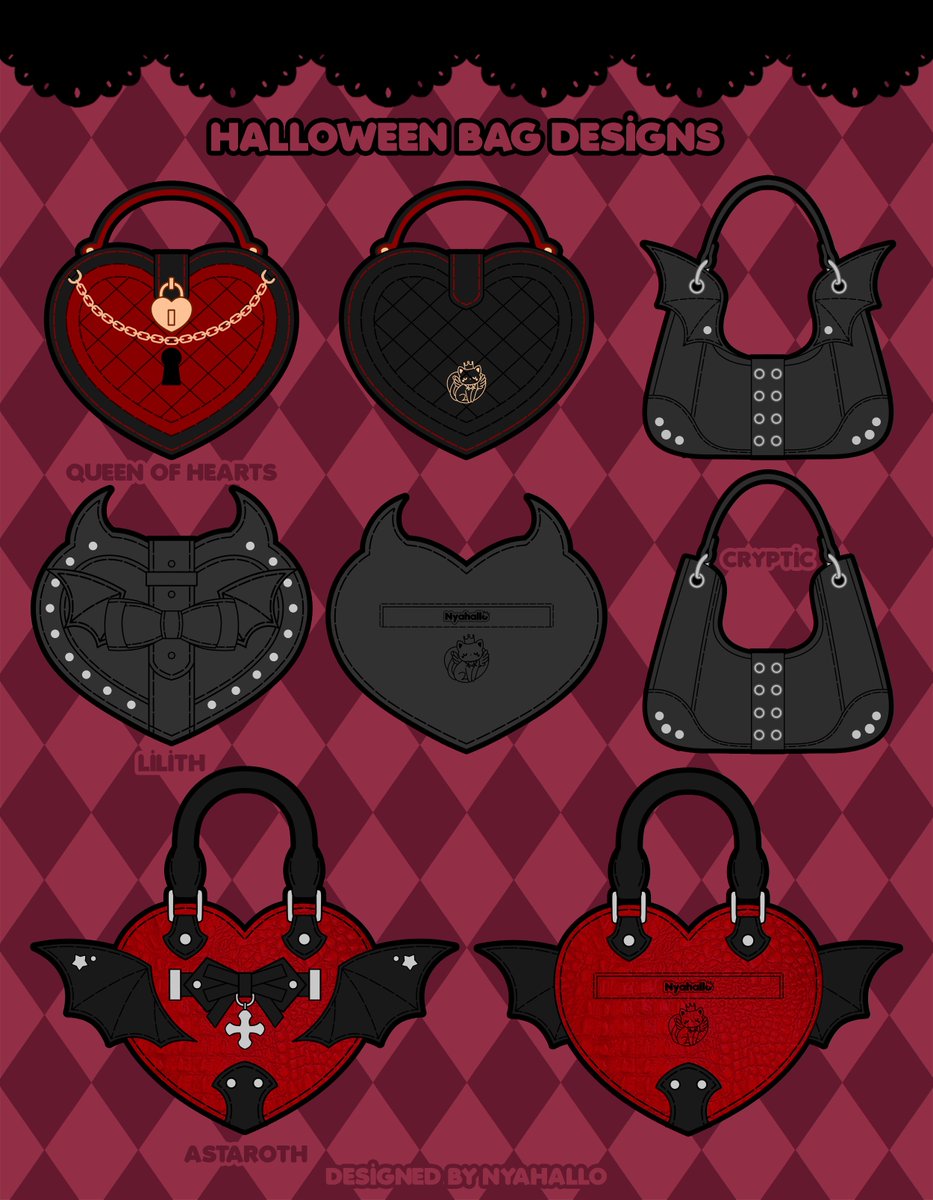 NyahalloShop's tweet photo. Goth and vampy bags for your tired soul 🦇 https://t.co/5o48bTE9oz