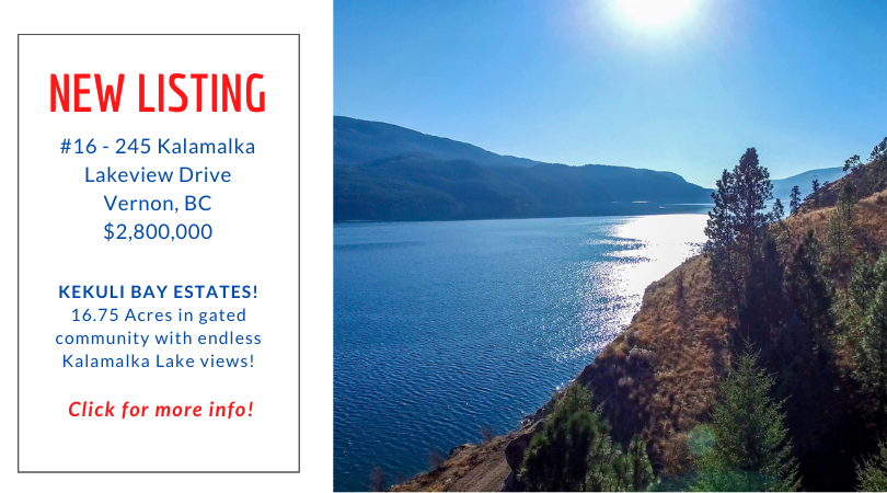NEW LISTING - This unique and exclusive bare-land strata neighborhood of estate acreages is gated for privacy!  This gorgeous 16.75 Acre parcel offers a superb building site for your complete privacy and unobstructed, spectacular views over Kalamalka lake! ow.ly/ZAVW50LMpPN