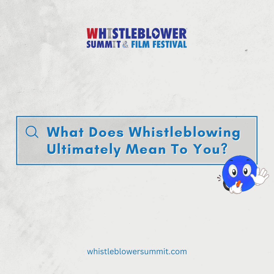 WSFX_Summit's tweet photo. We ask #whistleblowers & fighters-for-justice everywhere: what does #whistleblowing ultimately mean to you? What were the social or political catalysts that made you want to expose the #truth behind your volatile situation? Share below!
#WSFF #ShareYourStory #FilmFestivals https://t.co/Uw2lU0dYr0