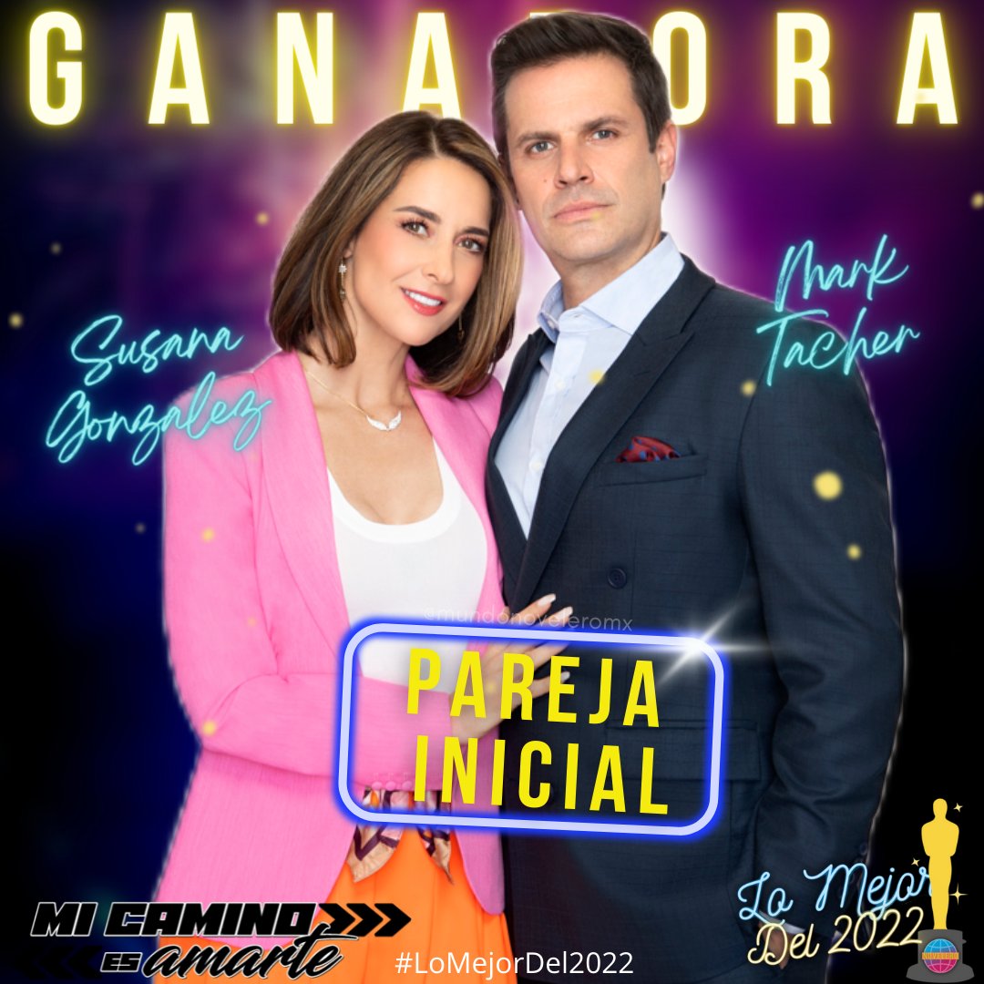 𝗣𝗔𝗥𝗘𝗝𝗔 𝗙𝗔𝗩𝗢𝗥𝗜𝗧𝗔 𝗜𝗡𝗜𝗖𝗜𝗔𝗟 Ganadora como Pareja Inicial es 𝗦𝘂𝘀𝗮𝗻𝗮 𝗚𝗼𝗻𝘇𝗮𝗹𝗲𝘇 𝘆 𝗠𝗮𝗿𝗸 𝗧𝗮𝗰𝗵𝗲𝗿 en la Telenovela #MiCaminoEsAmarte con los personajes de #Daniela y #Fausto ¡Felicidades! 🎊🎉 Ganado con el 40% de 414 Votos #LoMejorDel2022 🎭