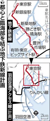 東京に新たな地下鉄構想！臨海地下鉄新線が2040年開業！