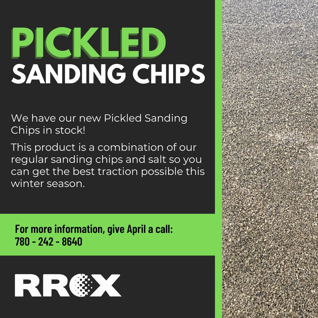 ParkPaving's tweet photo. No one likes travelling in these slippery conditions. Keep your feet on the ground with our new Pickled Sanding Chips! For more information, give April a call at 780-242-8640
#yeg https://t.co/XzaM2eZoD3