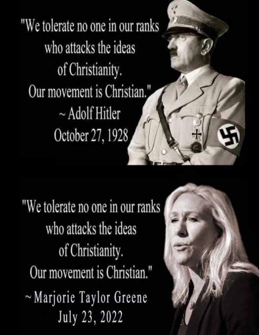 VisualizeBlue24's tweet photo. Freedumb to Marjorie is NOT what Freedom in America is. She is a #ChristianNazi / or #ChristianNationalist
@RepMTG is a criminal that tried to overthrow our Democracy to install Trump as an Autocrat.
Jack White just took over as Special Counsel for 1/6
You are a target of that! https://t.co/XCLh39XEYS