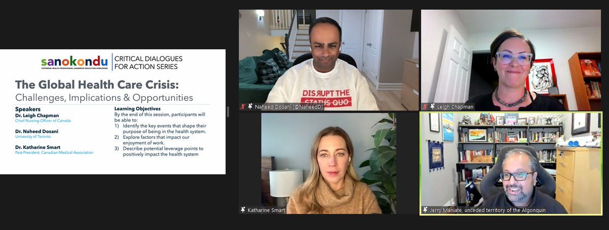 lynsonnenberg's tweet photo. The Global Healthcare Crisis: Challenges, Implications &amp; Opportunities ~ A fireside chat
What a line up on #CriticalDialoguesForAction with @NaheedD @KatharineSmart @LeighChappy @ManiateJ https://t.co/zRxGSwzAcN