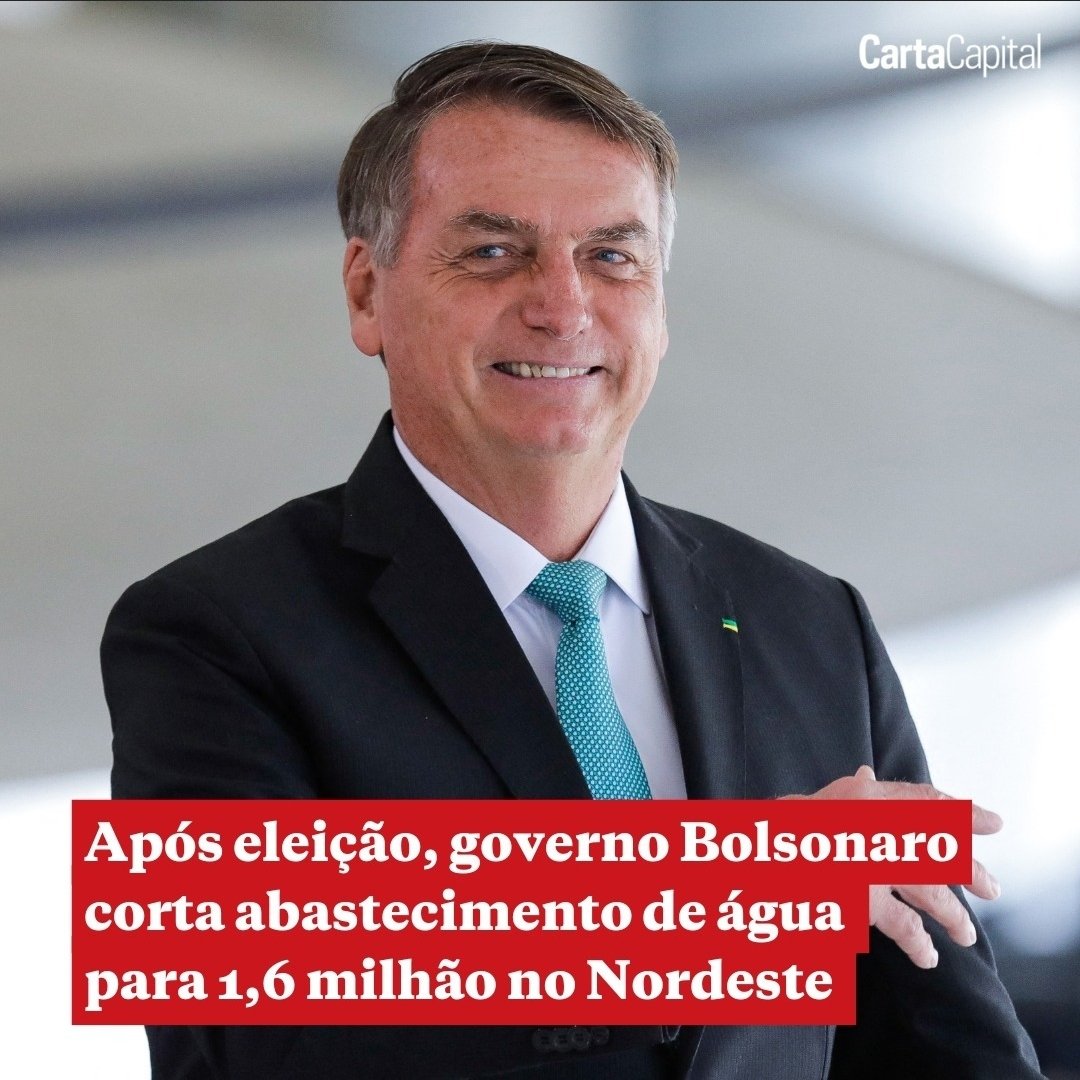 A maldade de <a href="/jairbolsonaro/">Jair M. Bolsonaro</a> para com o Nordeste acaba dia 1° de janeiro de 2023 com um presidente de verdade <a href="/LulaOficial/">Lula</a> assumindo essa Nação que foi dividida graças a esse elemento. 
Que venha dia 1° com #LulaPresidente1️⃣3️⃣ 🚩⭐🇧🇷