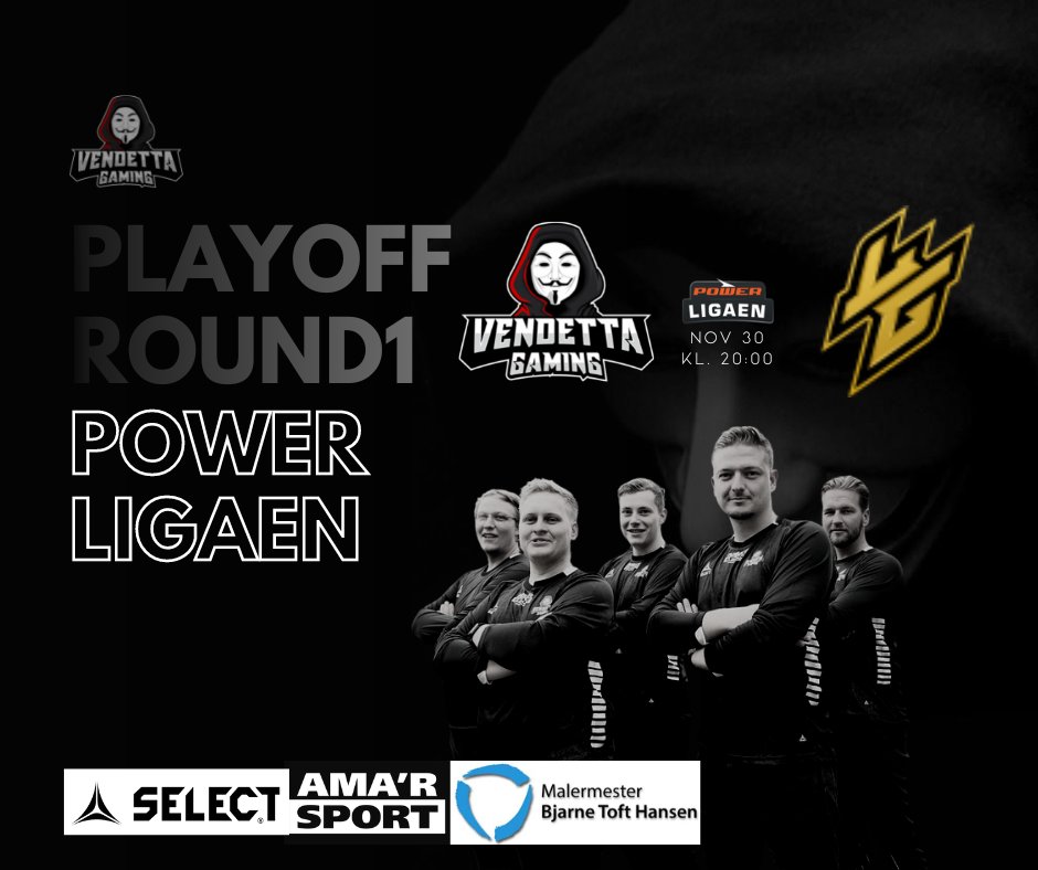 vendgamingdk's tweet photo. Vores modstander i første runde af slutspillet er fundet.
Vi møder @LenzGenerations "Gods" i et tæt opgør om videre avancement.
Kampen spilles foreløbigt den 30. november kl. 20:00.
Vi viser selvfølgelig kampen!
#rememberVOILA #rememberVAMOS https://t.co/mqqhXLA8pf