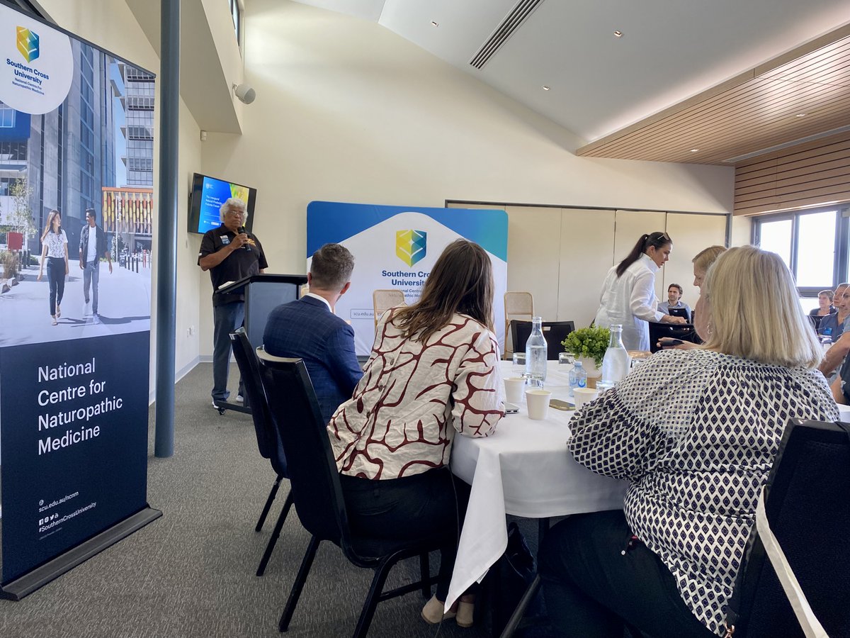 NCNMSCU's tweet photo. Welcome to day one of the Natural Products Futures Forum, where we come together at the #Ballina Surf Club, overlooking the beautiful #LighthouseBeach on #Bundjalung Country. Kicking off the day with a Welcome to Country from Uncle Lester Moran #NFPP #NCNM #DestinationNorthCoast https://t.co/ZezgLFikWc