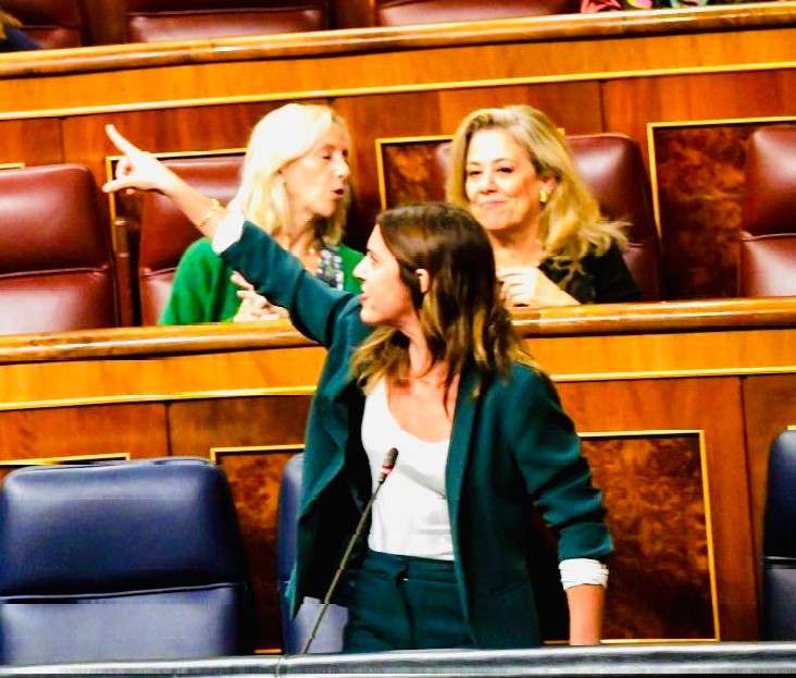 LuisOtero11's tweet photo. Hoy, en el congreso, Irene Montero ha representado a todos los feministas q sabemos apreciar el auténtico valor, a todos los hombres q consideramos gallinas a los q atacan a las mujeres. Para mí, tras la jauría, esta es la imagen del año👇
Va por vosotros #BandaDeFascistas ❤️✊💜 https://t.co/CKvdMsJ8xt