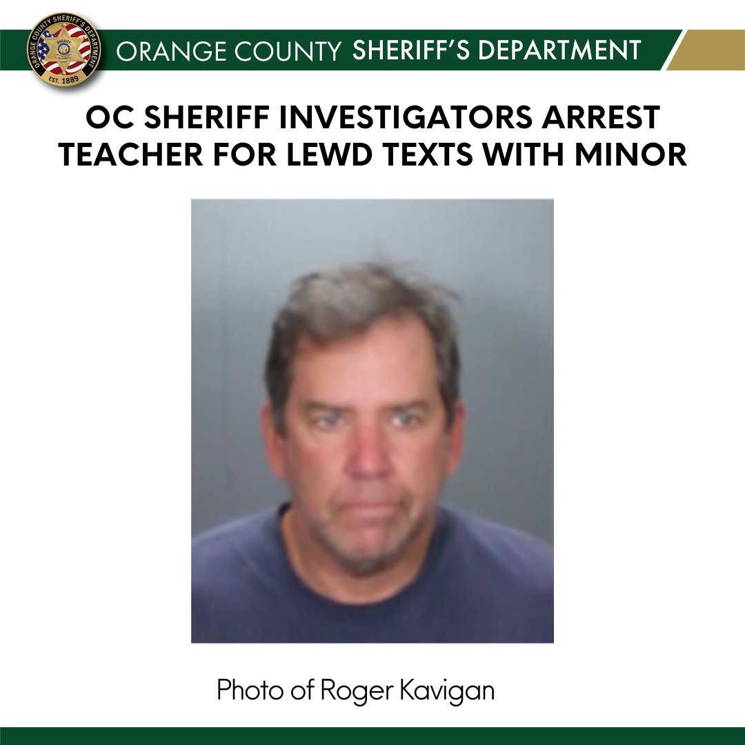 OC Sheriff, CA on Twitter "Roger Kavigan, 47, of Long Beach, was booked into the Orange County