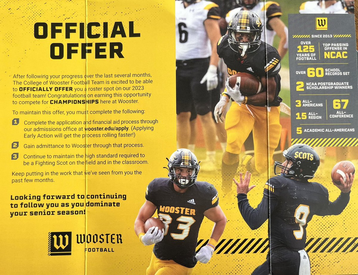Nathan Brewer (@nathanbrewer66) on Twitter photo Excited to receive an official offer from The College of Wooster! Thank you <a href="/Coach_Colaprete/">Frank Colaprete</a> for the opportunity! <a href="/coachbarnes20/">Brian M. Barnes</a> <a href="/CoachGough/">Daniel Gough</a> <a href="/Bfc_Football/">BFC Football</a> Excited to receive an official offer from The College of Wooster! Thank you <a href="/Coach_Colaprete/">Frank Colaprete</a> for the opportunity! <a href="/coachbarnes20/">Brian M. Barnes</a> <a href="/CoachGough/">Daniel Gough</a> <a href="/Bfc_Football/">BFC Football</a>