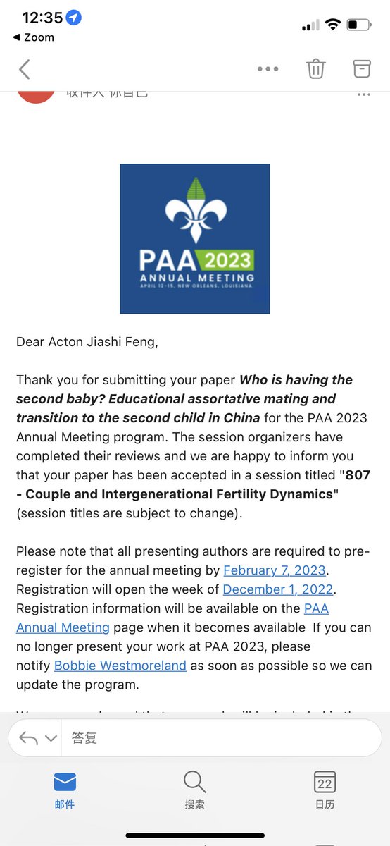 IrisZhao0619's tweet photo. Good news for Thanksgiving! @ActonFeng and I will present our paper at #PAA2023 next April! Come and join our discussion if you are interested. See you in New Orleans ❤️ https://t.co/qdEr2eKnim