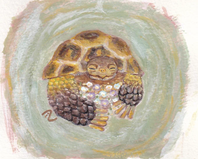 肖像画を描かせていただきました!「何かをくれそうなぱんださん」「お花とにっこりクーパーさん」とても楽しく描きました! 