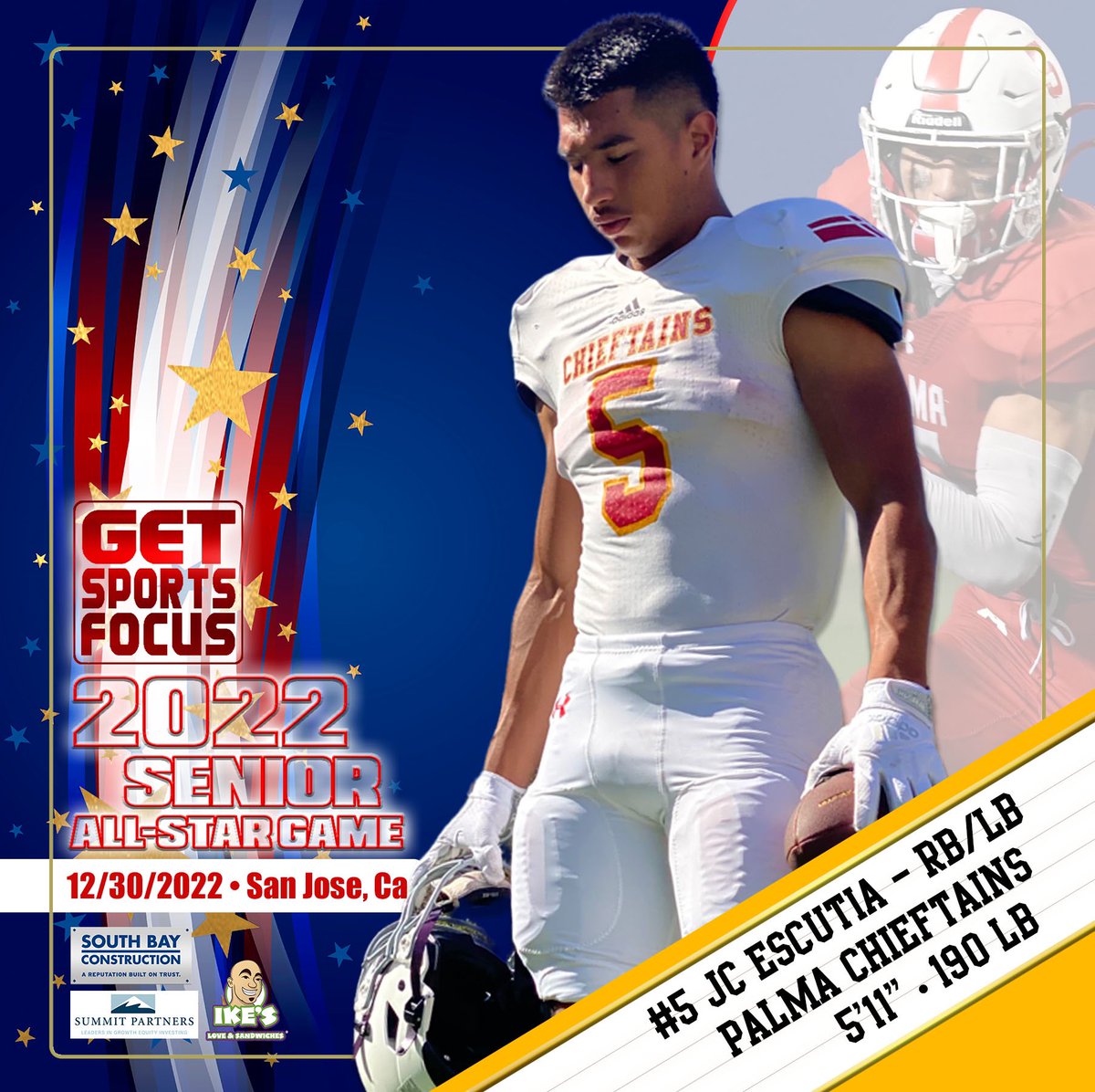 GetSportsFocus's tweet photo. 🌟 #gsfUNIVERSE would like to officially welcome @PalmaSchool RB/LB @escutia_jc to the first ever @getsportsfocus Senior All-Star Game

‼️More announcements coming!!!

✅ Follow @getsportsfocus https://t.co/oR1Eo8nV9w