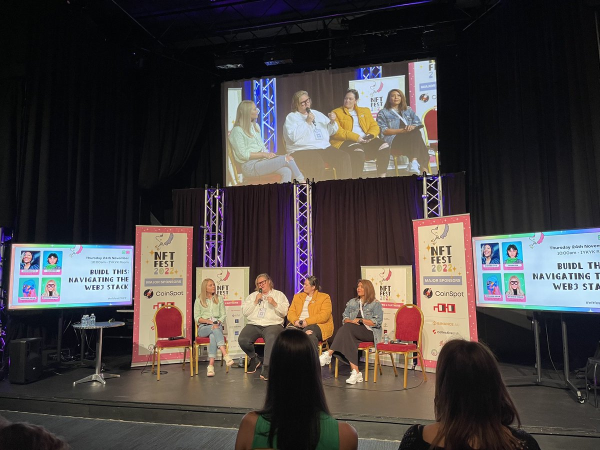 Some of my web 3 friends crushing it <a href="/georgielhubbard/">GeorgieHubbard</a> <a href="/MorgahnaGodwin/">Morgahna Godwin</a> <a href="/NFTFestAus/">NFT Fest Australia</a>