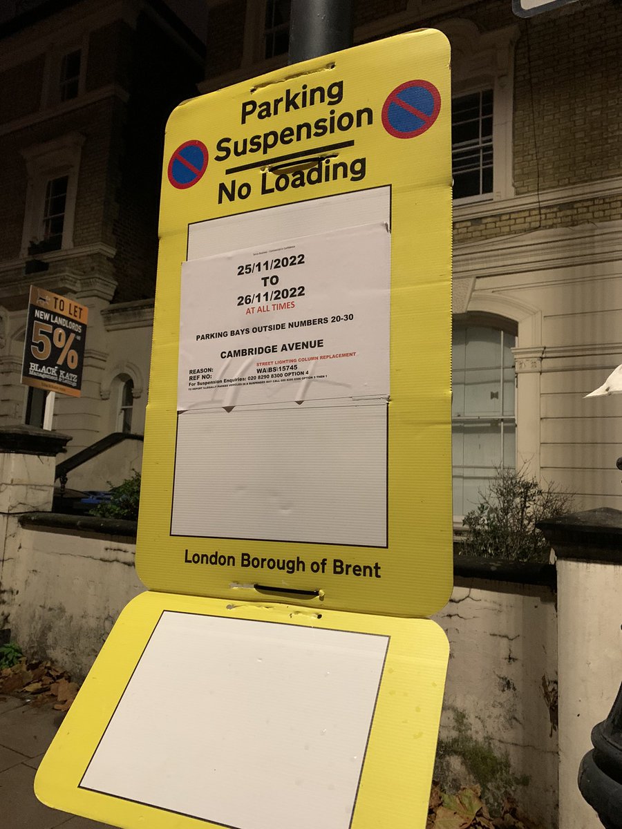 Hey <a href="/Brent_Council/">Brent Council</a> So you sneakily put this up less than two days before it's happening and expect everyone to be able to move their cars? #Unbelievable #isthislegal <a href="/LifeInKilburn/">Life In Kilburn</a>