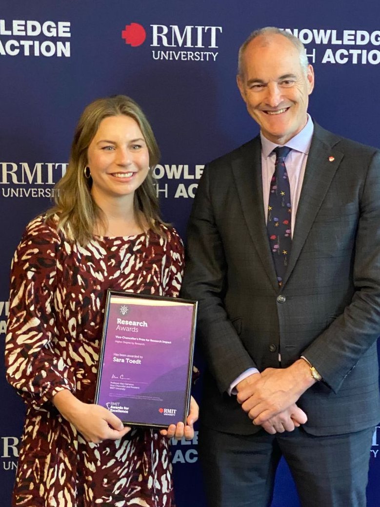 Congratulations to BHRIGHT's @sara_todt, who this week won the Vice-Chancellor’s Prize for Research Impact - Higher Degree by Research. To find out more about Sara's research into the many challenges facing Myanmar's garment industry, click here rmit.edu.au/research/centr…