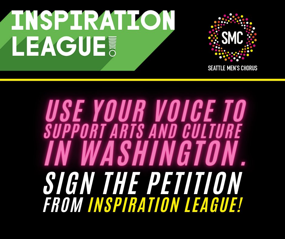 The next legislative session is upon us. Support the inclusion of arts and culture in the WA Governor's budget when you sign this petition courtesy of @InspireWashing! bit.ly/3EQMTMi #VoteWA #LGBTQ+ #VoteWithPride #SeattleArts #WashingtonArts #ArtsCulture #SeattlePride