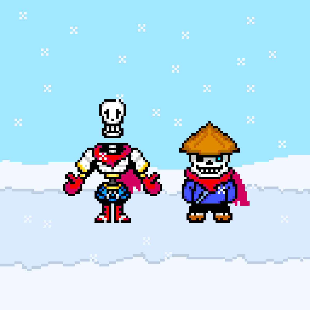 slymnlime's tweet photo. "Japantale" Sprites of the skele-bros including genocide route 
#undertale #undertaleAU #undertaleAU好きさんと繋がりたい #Japantale #sans #Papyrus #pixelart #pixelartwork #pixelartist https://t.co/bK5ZY9Bgy4