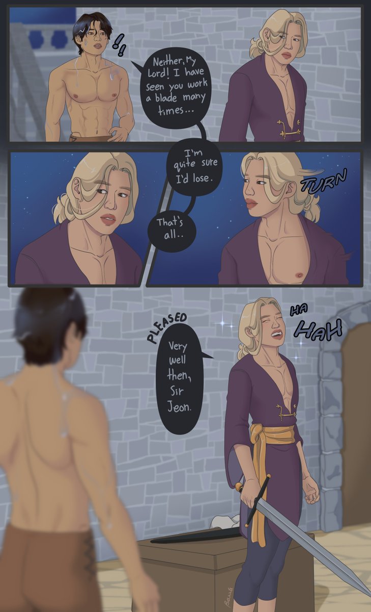 drawballa's tweet photo. Shield &amp; Shelter Chapter 5 (3/5)

#jikookfanart #royalAU https://t.co/BJG3yqmgZy