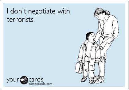 8 year old complains of a headache. I suggest medicine, which she refuses unless I buy her ice-cream.