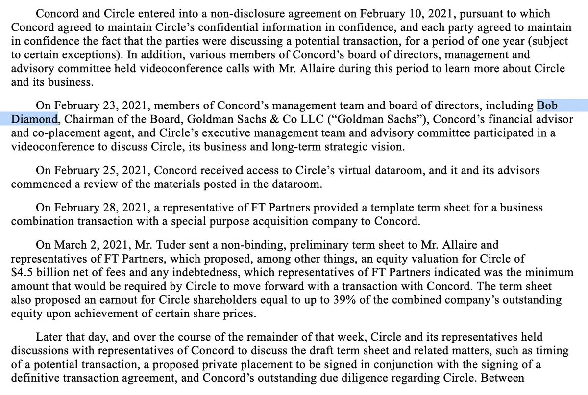 Cryptadamist's tweet photo. #SEC filings for company behind $USDC (@circle)👇
It's super long but I noticed:

1. Chairman of board of #Concord (SPAC proposing to acquire @Circle) was #BobDiamond. Same guy as CEO of #Barclays during the LIBOR scandal?

2. WTF costs @Circle $420M per year? https://t.co/igFichaUHY