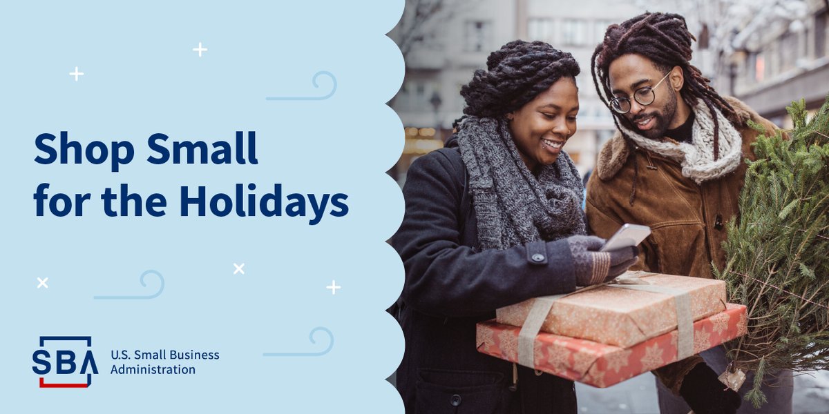 4️⃣ easy ways to #SupportSmallBiz in your community throughout the holiday season and beyond:
🛒 #ShopSmall in-store or online
💳 Buy gift cards or gift certificates from the business
💬  Spread the word on social media
⭐⭐⭐⭐⭐ Write positive reviews

👉 sba.gov/saturday