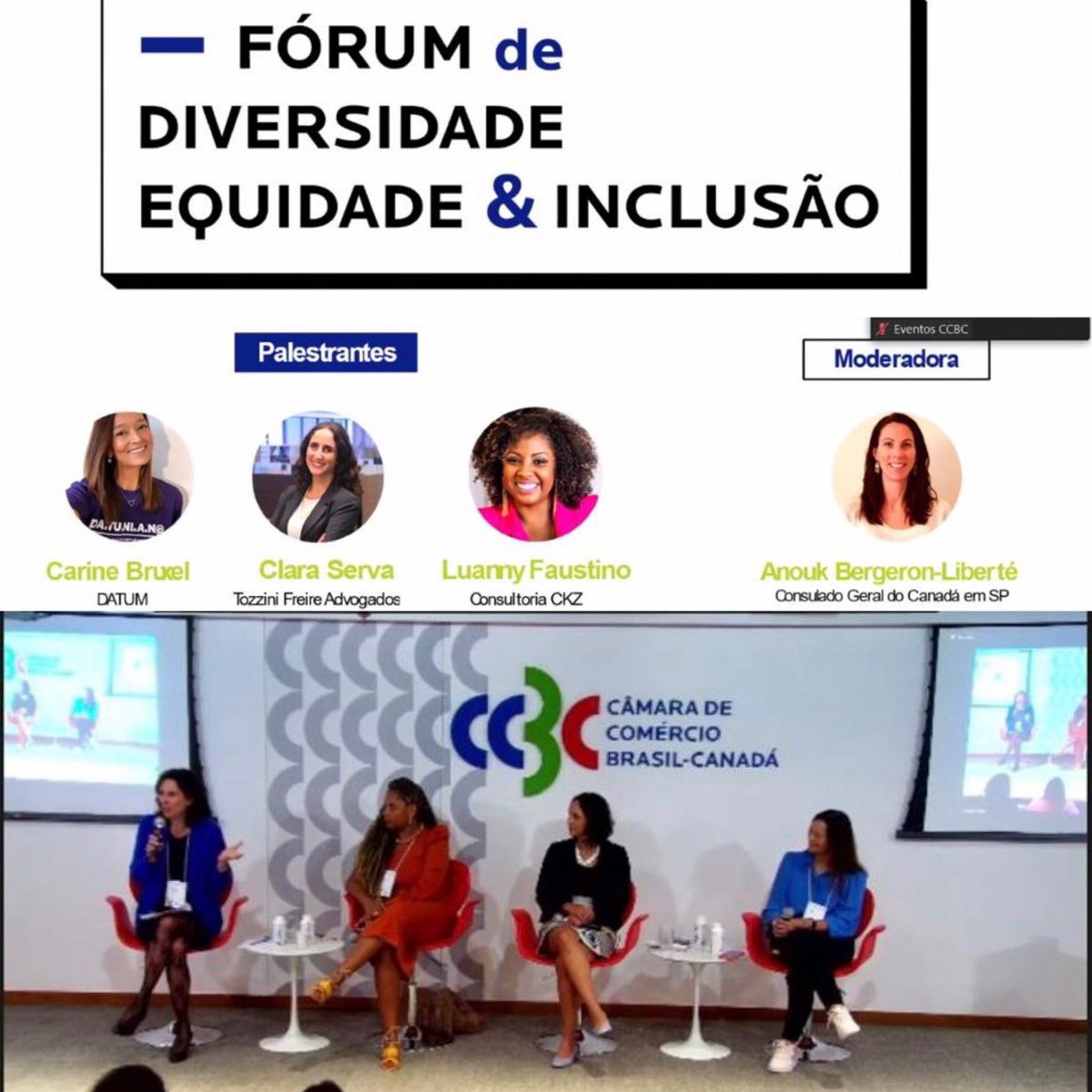 Such a pleasure to moderate the panel on #Ethnic and #Gender #Diversity in companies, part of the “Forum on #Diversity, #Equity and #Inclusion” by @CCBC_BrCa and <a href="/CanadaBrazil/">Canada in Brazil</a> . May the shared examples and ideas be the transformative changes we need in the corporate world!