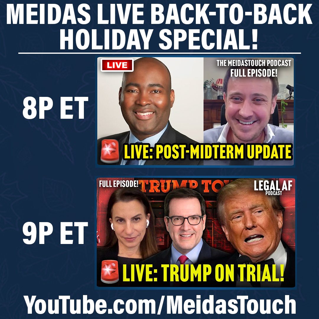 WOW: This is going to be EPIC! Watch a new MeidasTouch Podcast with guest DNC Chair Jaime Harrison. Then, attorney Karen Friedman Agnifilo will be joined by attorney Daniel Alonso to discuss Trump's legal catastrophe! Watch here starting at 8p ET/5p PT: youtu.be/yc5gcbqu5Sk