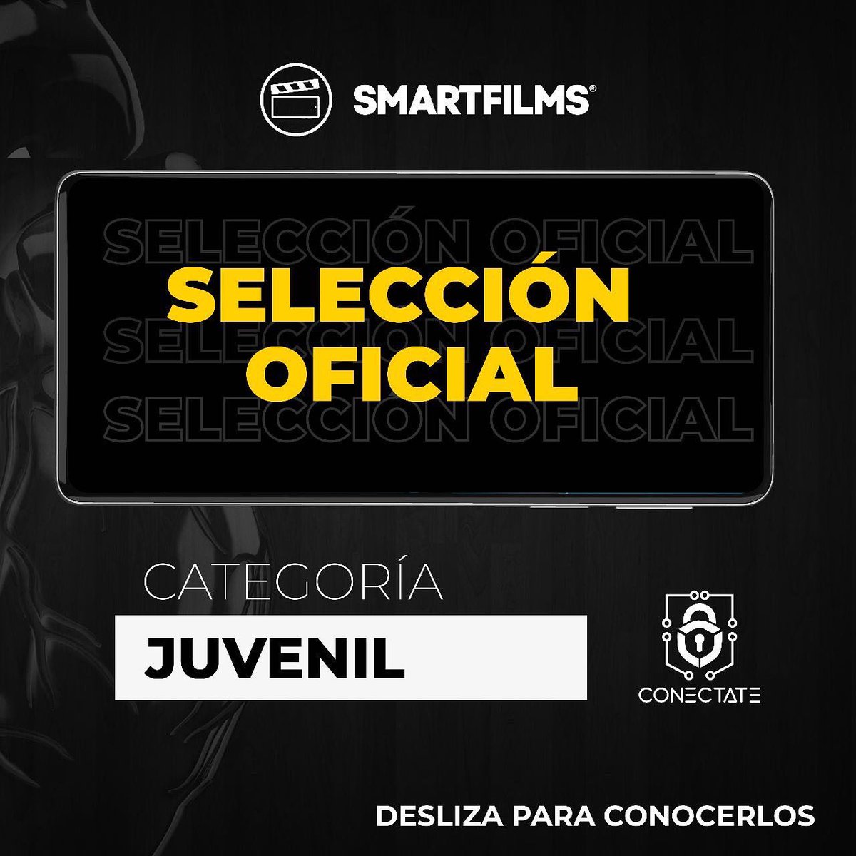 SmartFilmsPY's tweet photo. 🎬𝐒𝐄𝐋𝐄𝐂𝐂𝐈𝐎́𝐍 𝐎𝐅𝐈𝐂𝐈𝐀𝐋 
Categoría Juvenil @conectatepy

📢Empeza a hacer tu campaña publicitaria, usa los hashtags de la marca y recordá que #YoSoySmartFilms 

✅ 𝐏𝐎𝐃𝐄𝐒 𝐒𝐔𝐁𝐈𝐑:
Fotos Entrevistas Tráiler Posters

🚫 𝗡𝗢 𝗽𝗼𝗱𝗲𝘀 𝘀𝘂𝗯𝗶𝗿: EL CORTO. https://t.co/LxhRIUSnE8