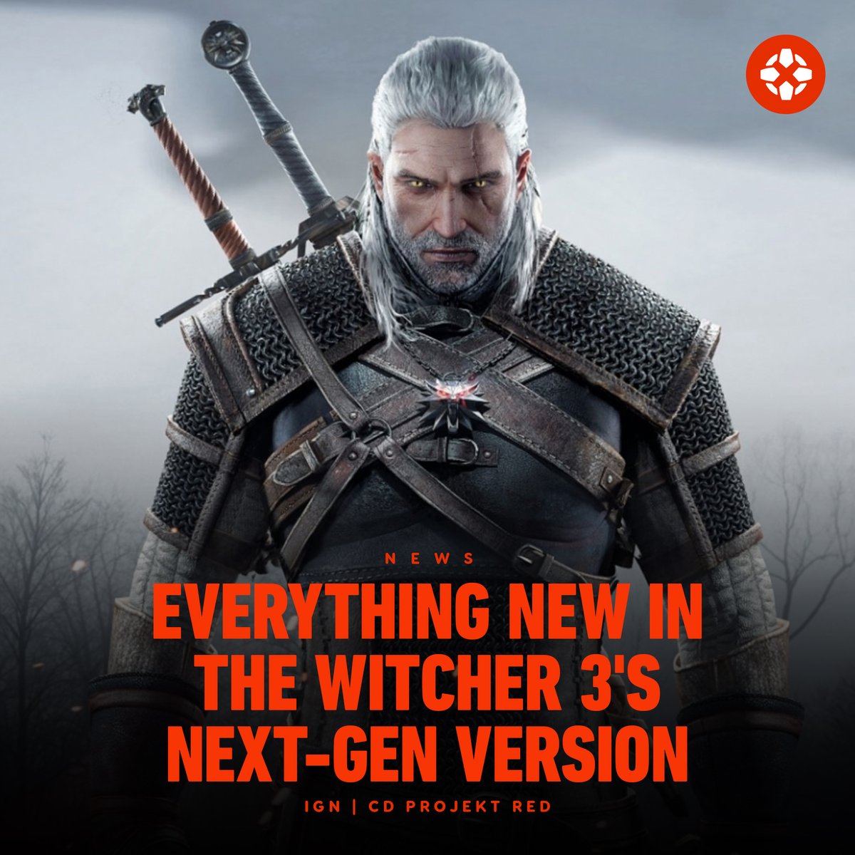IGN's tweet photo. CD Projekt Red revealed every upgrade coming to the next-gen version of The Witcher 3: Wild Hunt, hitting PS5, Xbox Series X|S, and PC on December 14. Get all the details here: https://t.co/j8VmY7Gl1z https://t.co/qYz0siMnDA