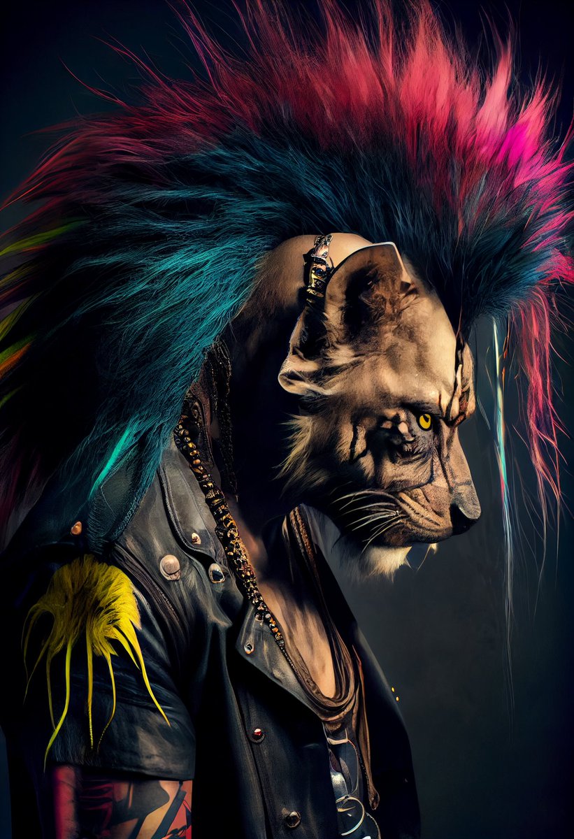 bigdogmillion's tweet photo. A.I generated art is getting alot better, I created this on Midjourney.
My Midjourney profile is Simplerarts, if you want use some my open-source design. 

#LoadedLions #cryptocomnft #crofam #cro @cryptocomnft @LoadedLions_CDC https://t.co/Lr7ul6cjqF