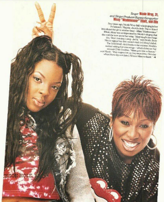 MissyExclusive's tweet photo. #rare @MissyElliott &amp; #NicoleWray posing for an inside magazine interview (circa 2001). https://t.co/sY7K0EDN8T