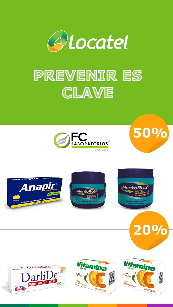 LocatelVzla's tweet photo. Desde el 21NOV hasta el 27 tendremos DESCUENTOS en medicamentos seleccionados 👇 https://t.co/gVaCO2715S