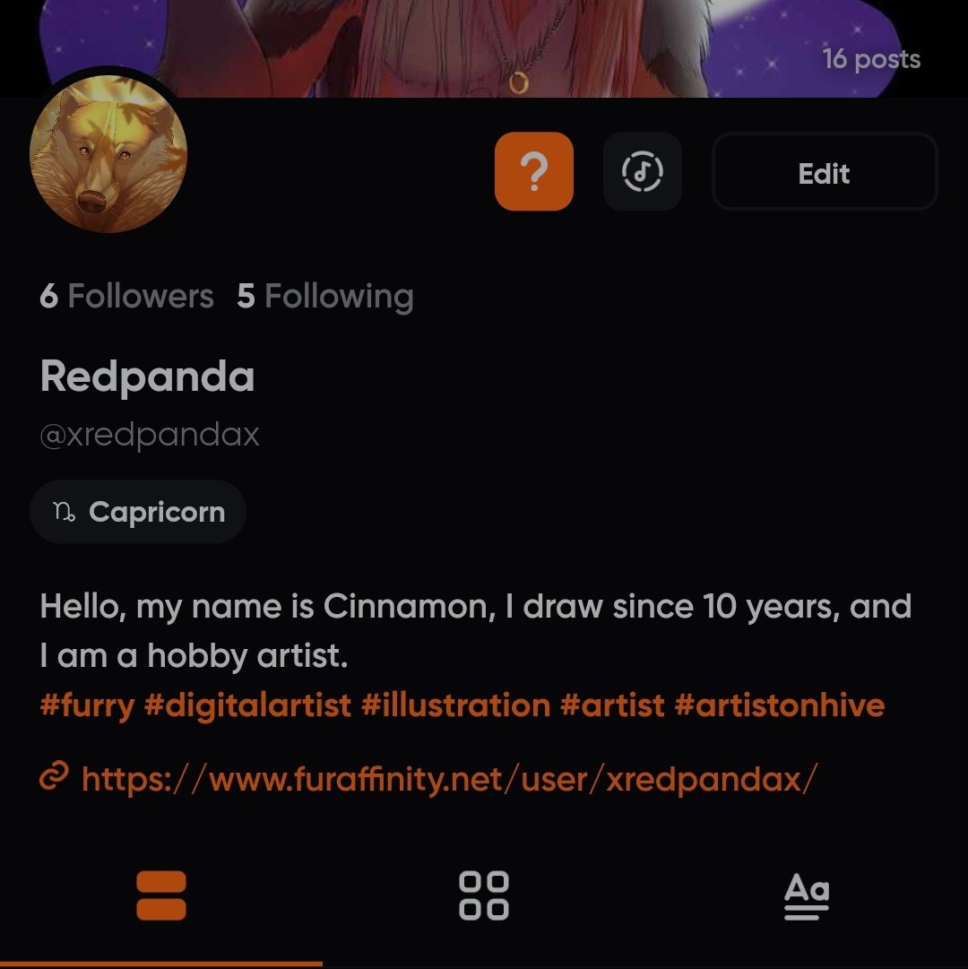 My Hive profil , you can follow me here if you want :D #hivesocial #artistonhive #ArtistOnTwitter #digitalartist #artist #furry