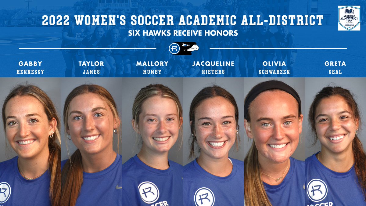RUhawks's tweet photo. Six Hawks earn Women's Soccer Academic All-District honors. https://t.co/mbXfWuqYlY