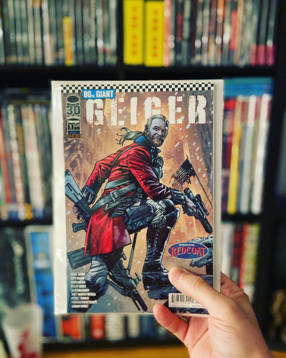 Superjerry13's tweet photo. First “cover appearance” for Redcoat, since we’re doing that now! #geiger #madghost #madghostproductions #image #imagecomics #bryanhitch #geoffjohns #redcoat #theunnamed @1moreGaryFrank @THEBRYANHITCH @kelleyjonesart @44numskull @ImageComics @geoffjohns @1JohnLivesay @ZaidComics https://t.co/cIzuHf11x4