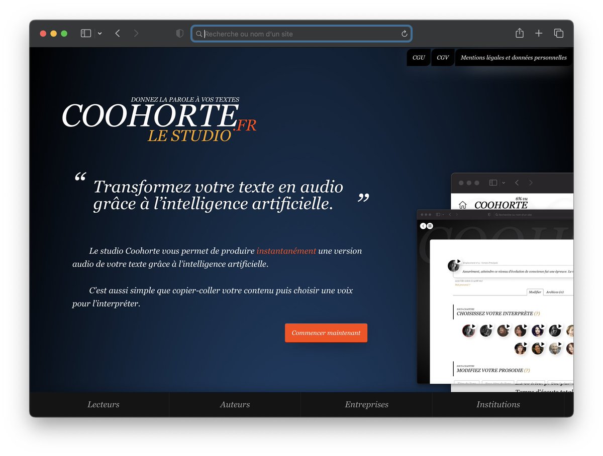 Le studio Coohorte (réseau social littéraire) tweet media