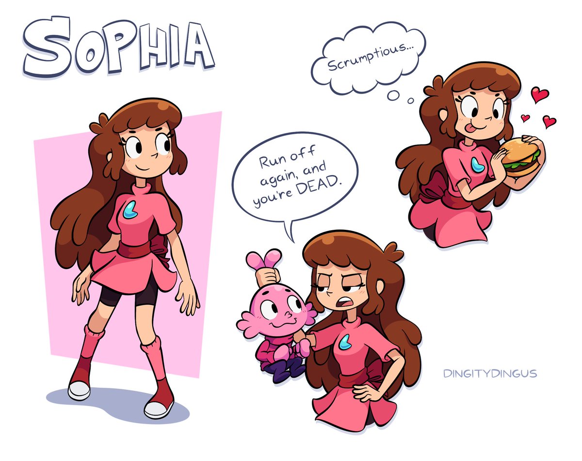 Ayyy it's Sophia! 🎀✨

This is Dingo's close friend. She's an outgoing, tough gal with an assertive personality. Definitely don't wanna mess with her :>

#Sophia #OC #OriginalArt 