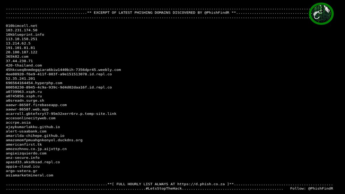PhishFindR's tweet photo. 🎣 PhishFindR Found:
279 NEW #Phishing Domains 🌐
01:31:25

🌐 Found Today: 279 https://t.co/XwsMfLFf9j
2022-11-24 🦈
#cybersec #malware https://t.co/fEmK0DC77c