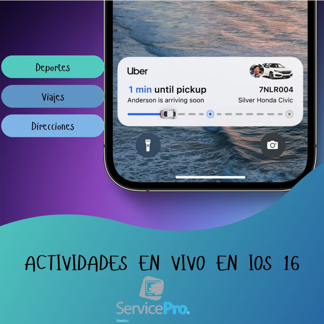 ServiceProMX's tweet image. ¿Conoces ya sobre las Actividades en Vivo en iOS 16?
Aqui te traemos unos ejemplos y como activar esta funcionalidad.
#liveactivities #ios16 #ios16features