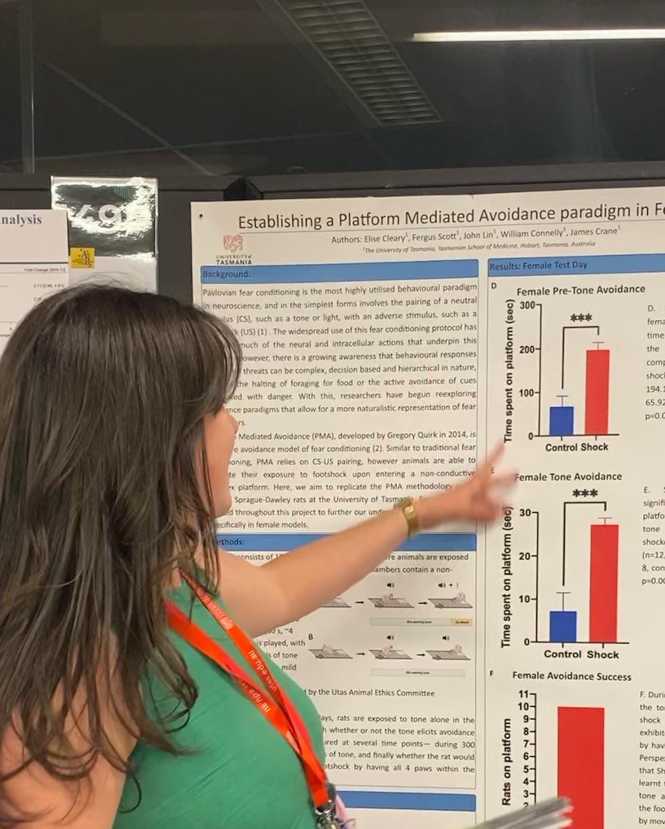 EliseCleary's tweet photo. Aaand that’s a wrap on my first conference! A huge thank you to @AuPhysiolSoc for the opportunity to present my work, to @drjamescrane for his continued support, and to all the amazing people i’ve met along the way! It’s been a blast 🧠🐀 https://t.co/7e426QbLW1